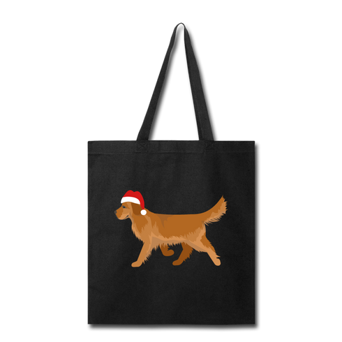 Golden Retriever Tote Bag - black