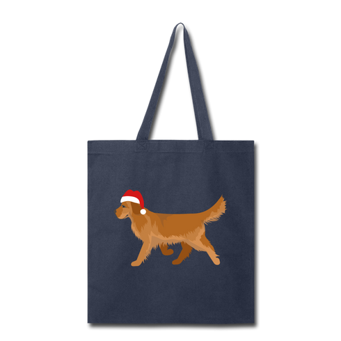 Golden Retriever Tote Bag - navy