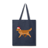 Golden Retriever Tote Bag - navy