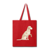 Yellow Labrador Tote Bag - red