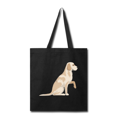 Yellow Labrador Tote Bag - black