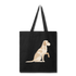 Yellow Labrador Tote Bag - black