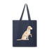Yellow Labrador Tote Bag - navy