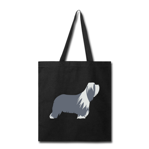 Bearded Collie-Tote Bag - black