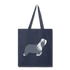 Bearded Collie-Tote Bag - navy