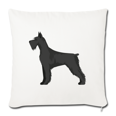 Giant Schnauzer-Throw Pillow Cover 18” x 18” - natural white