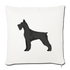 Giant Schnauzer-Throw Pillow Cover 18” x 18” - natural white