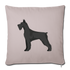 Giant Schnauzer-Throw Pillow Cover 18” x 18” - light taupe