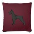 Giant Schnauzer-Throw Pillow Cover 18” x 18” - burgundy