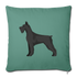 Giant Schnauzer-Throw Pillow Cover 18” x 18” - cypress green