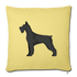 Giant Schnauzer-Throw Pillow Cover 18” x 18” - washed yellow