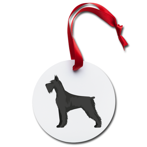 Giant Schnauzer Holiday Ornament - white