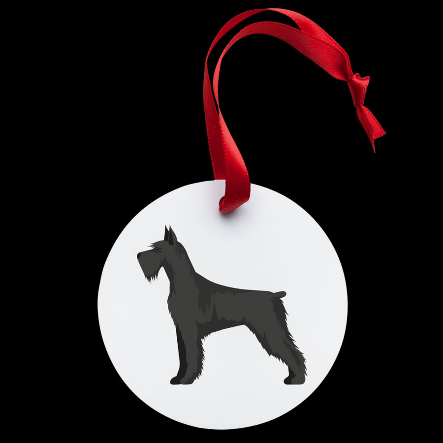 Giant Schnauzer Holiday Ornament - white