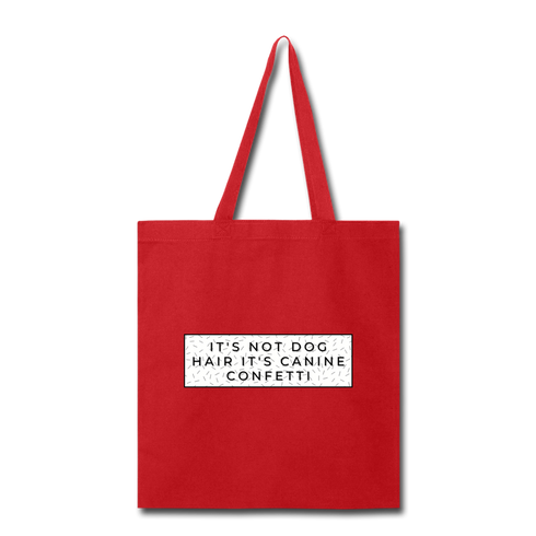 Canine Confetti-Tote Bag - red
