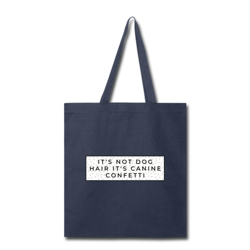 Canine Confetti-Tote Bag - navy