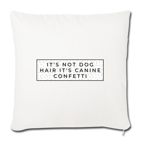 Canine Confetti-Throw Pillow Cover 18” x 18” - natural white