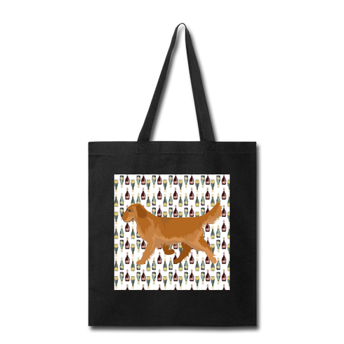 Golden Retriever Champagne-Tote Bag - black