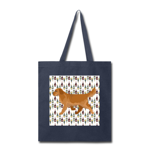 Golden Retriever Champagne-Tote Bag - navy
