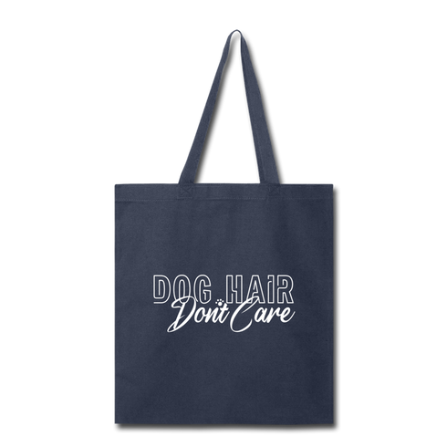 Dog Hair Don't Care Tote Bag - navy