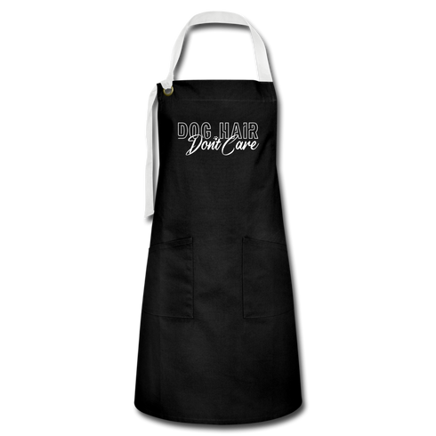 Dog Hair Don't Care Artisan Apron - black/white