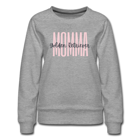 Golden Retriever Momma-Women’s Premium Sweatshirt - heather gray