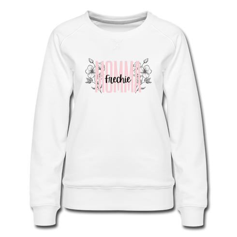 French Bulldog Floral Women’s Premium Sweatshirt - white