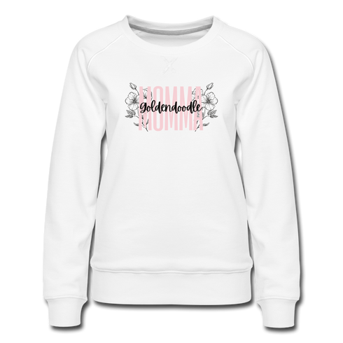 Goldendoodle Momma Floral Women’s Premium Sweatshirt - white