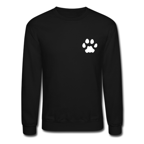 "Coffee in one hand dog leash in the other" - Crewneck Sweatshirt - black