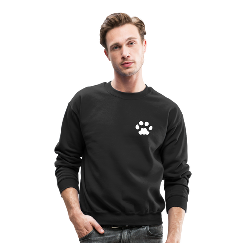 "Coffee in one hand dog leash in the other" - Crewneck Sweatshirt - black