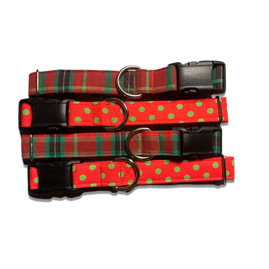 Christmas Fabric Dog Collar